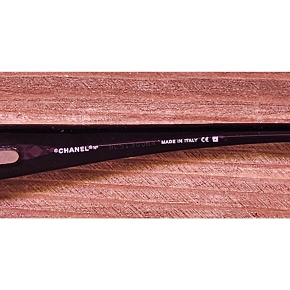 Chanel 3129-H-B Eyeglasses Frames Purple Rhinestone Logo 53-16-135 Made in Italy - Picture 5 of 11